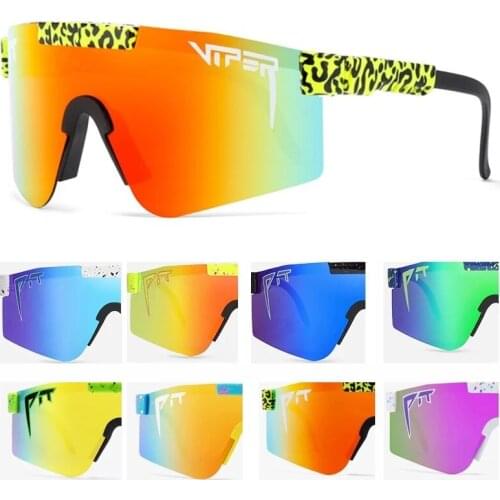 Original Pit Viper flat top eyewear TR90 frame Windproof Sport Polarized Sunglasses for men/women 100% UV Mirrored lens 25 color