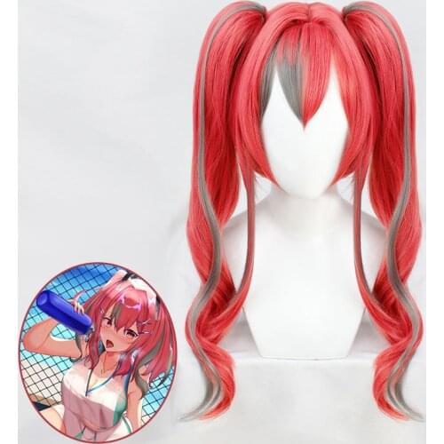 USS Bremerton Cosplay Wig Game Azur Lane Women Heat Resistant Synthetic Hair Anime Wigs USS Bremerton + Wig Cap