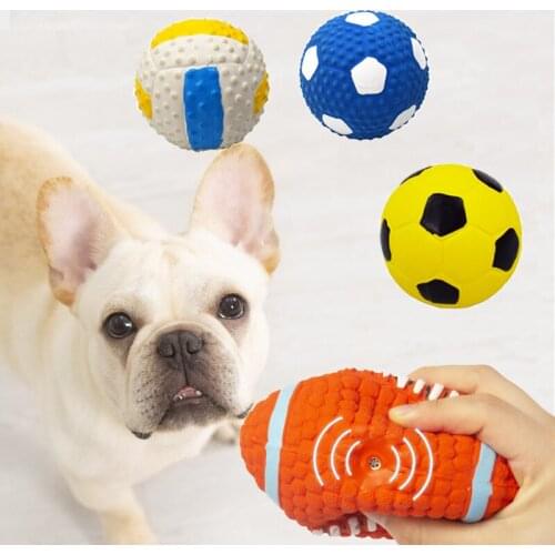 Squeaker French Bulldog Pet Ball Toys for Small Medium Dogs Rubber Puppy Dog Chew Toy Shiba Inu Balls mascotas Accessories