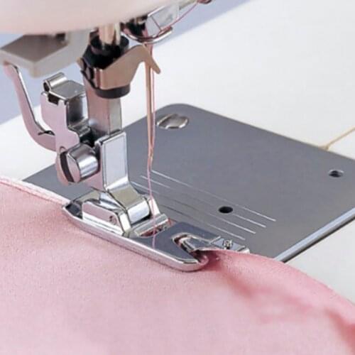 Sewing Machine Rolled Hem Foot Household Sewing Machine Rolled Hem Metal Presser Hemmer Silver Metal Sewing Machine Presser