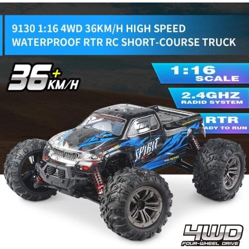High Speed 36km/h 4WD 2.4Ghz Remote Control 1:16 Scale Radio Conrtolled Off-Road RC Car Electronic Monster Truck R/C Truck 9130