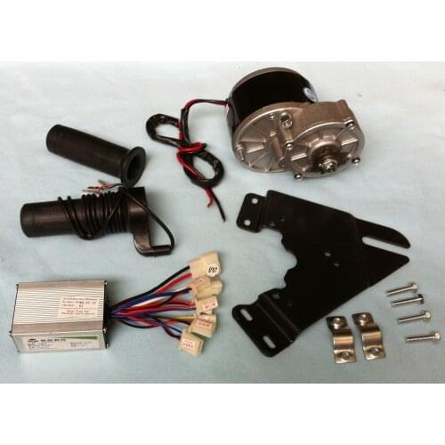 MY1016Z2 250W 36V gear brush motor with Motor Controller and Twist Throttle, DIY Electric Bicycle Kit