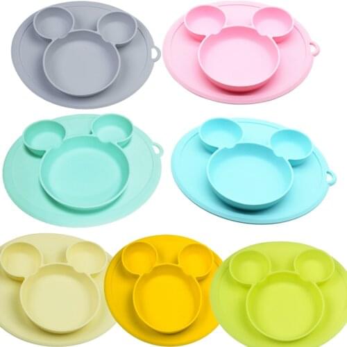Baby Silicone Plate Kids Bowl Plates Baby Suction BPA Free Feeding Silicone Bowl Baby Silica Gel Dishes Kids Tableware