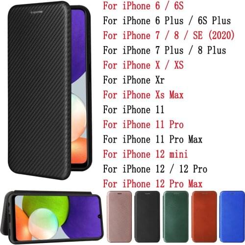 Sunjolly For iPhone 6 6S 7 8 Plus X Xr Xs Max 11 12 Pro Max 12 mini SE 2020 Case Cover coque Leather Flip Card Wallet Stand