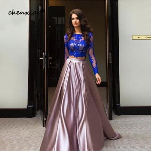 Dark Lavender Two Pieces Prom Dress Maxi Gown A-line Pleated Zipper High Waist Chic Prom Event Party Dress Long Custom Made Saia