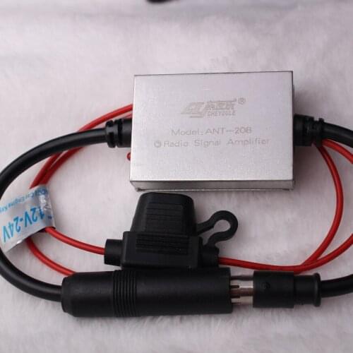 Universal Car Radio FM Antenna Signal Amplifier Booster Car Exterior Styling 1pc 12V 24V for Marine Boat RV FM Booster 88-108mhz