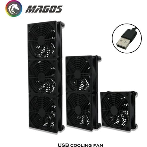 5V USB interface cooling fan radiator for modem/TV box/router, desktop portable radiator, 1-3 fans are provided