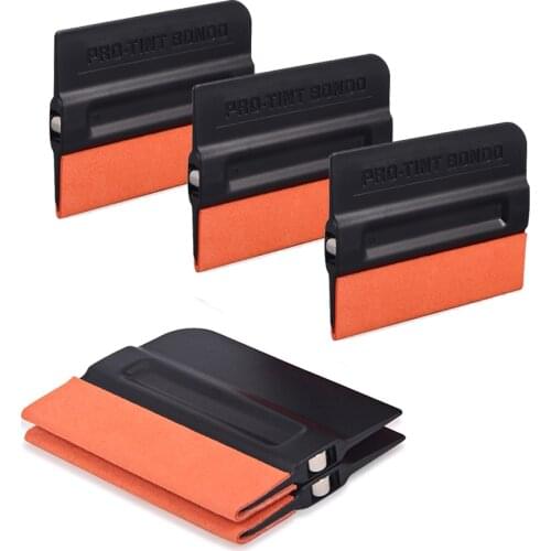 EHDIS Vinyl Car Magnet Squeegee Cleaner Carbon Sheet Foil Wrapping Suede Felt Scraper Headlight Tint Film Sticker Removal Tools