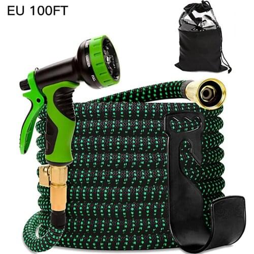 High Pressure Car Wash Plastic Pipe Water Hose Spray Gun Magic Flexible Easy To Store Telescopic Expandable Irrigation Equipment