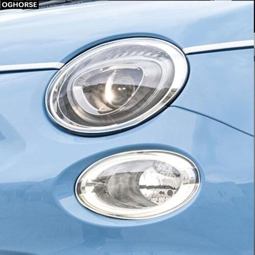 Car Headlight Protective Film Headlamp Restoration Transparent TPU Decal Sticker For Fiat 500 Abarth 2013-2020 Accessories