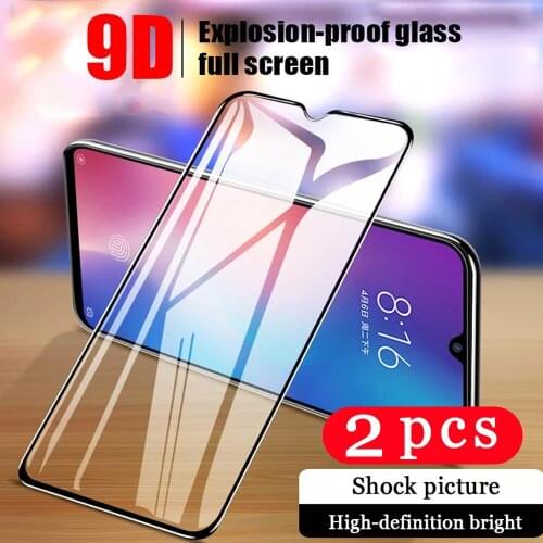 2Pcs full protective cover for xiaomi Pocophone F1 Poco M2 X2 F2 pro X3 C3 tempered glass xiaomi mi play phone screen protector