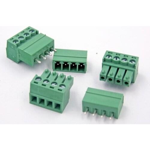 100sets NEW 4P Terminal Connector 15EDGKA+15EDGVC 3.81 Spacing plug-in Terminal HOT Sale Special wholesale to Russia