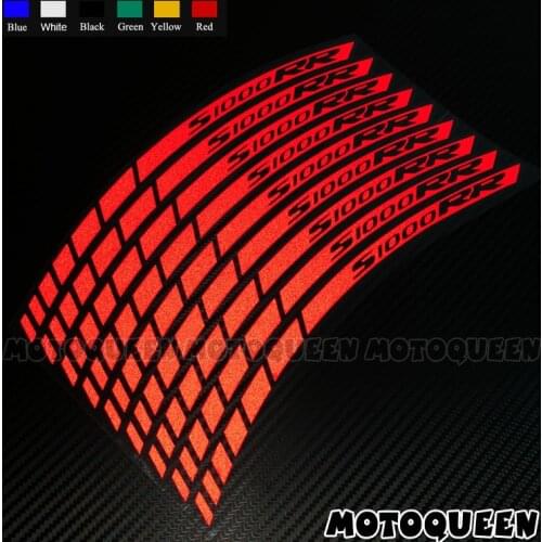 16X Motorcycle Front Rear Wheel Rims Tire Decorative Decals Reflective Stripe Stickers Waterproof For S1000RR S1000 RR
