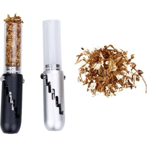 420 Creative Portable Telescopic Pipe Glass Metal Filter Tobacco Pipe Smoke Accesoires Random Color