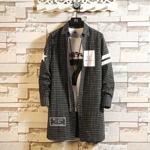 #6957 Spring Long Shirt Men Letters Print Hip Hop Shirt High Street Harajuku Streetwear Mens Casual Shirts Long Sleeved