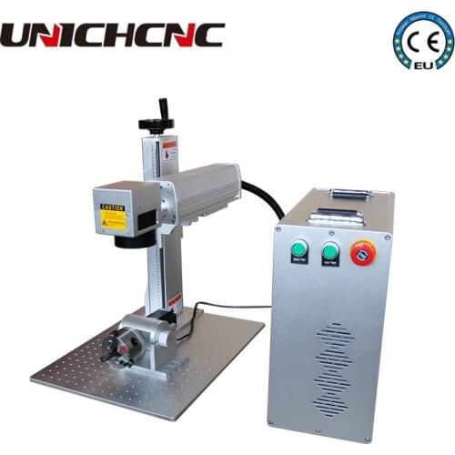 New product UNICHCNC jelwery/gold/sliver plastic/10w 20w 30w 50w fiber laser marking machine