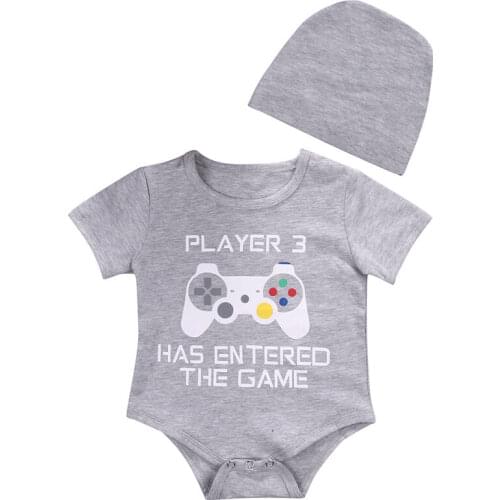 Free shipping Infant Baby Boy Romper Bodysuit Jumpsuit Summer Funny Clothes Outfits Sunsuit