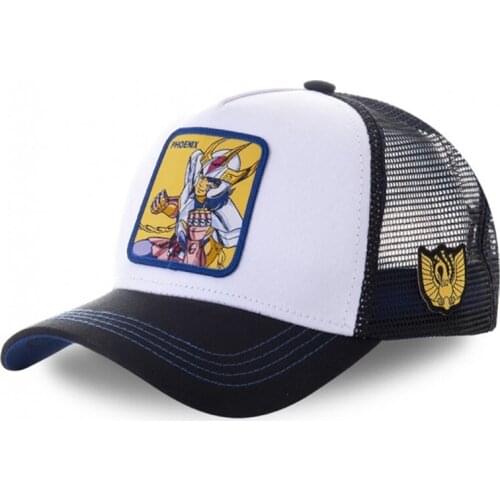 High Quality Saint Seiya Cartoon Anime Snapback Baseball Cap Men Women Hip Hop Dad Mesh Trucker Hat Dropshipping