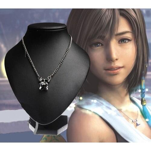 FINAL FANTASY X FF10 Yuna Necklace Cosplay Prop Bell Pendant Chain Women Jewelry
