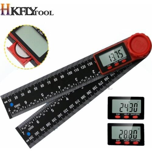Digital Meter Angle Inclinometer Angle Digital Ruler Electron Goniometer Protractor Angle finder Measuring Tool 0-200mm 0-300mm