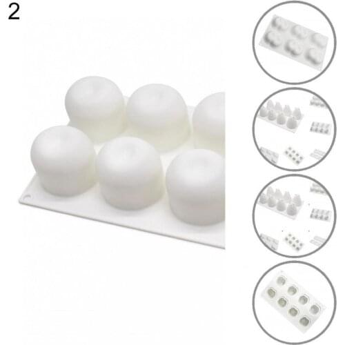 Decorative Eye-catching Silicone Non-stick Dessert Cake Baking 4/8 Cavities Mold Baking Tool