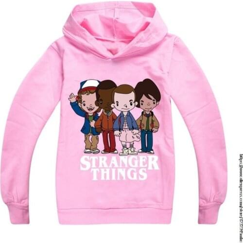 Disney Autumn Stranger Things Kids Girls Boys Hoodies Outerwear Teenager Children Hooded Pullover Sweatshirt For Baby Boys Girls