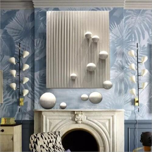 Physical painting stainless steel ball three-dimensional modern light luxury decorative painting living room art hanging paintin