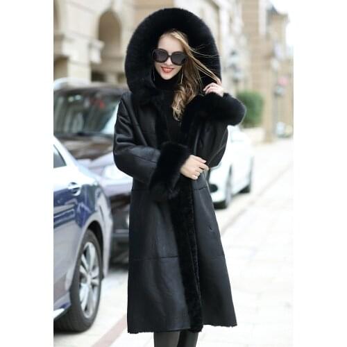 FUR STORY Women's Sheepskin Coats With A Hood China