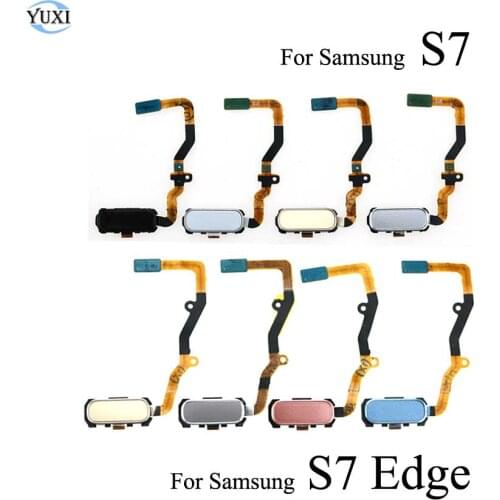 YuXi Touch ID Flex for Samsung Galaxy S7 Edge SM-G935 G935F Back Home Button Fingerprint Sensor Flex Cable Ribbon For S7 G930F