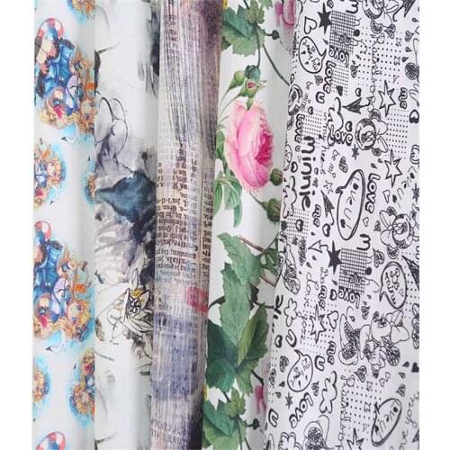 1 Meter Printed Cotton Fabric Diy Craft Cloth Sewing Dress Windbreaker Shirt Casual Clothing Sofa Sheet Wedding Party Decoration