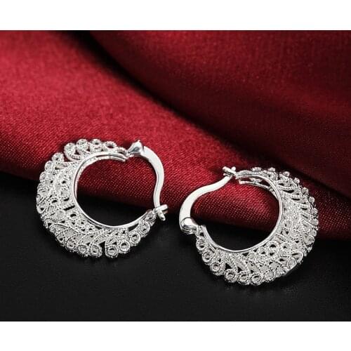 Huitan New Trendy Hoop Earrings for Women Creative Lines Design Fashion U Shaped Earrings Chic Versatile Hot Jewelry Wholesale