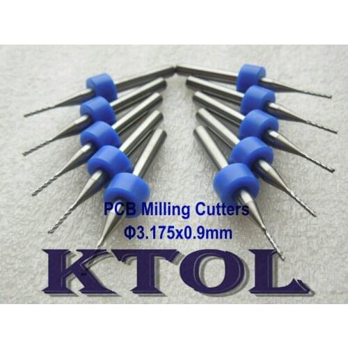 EASY Cut!3.175*0.9MM PCB Engraving Cutter Endmill,Import Steel Carbide PCB End Millinging Cutter Drill Bit on SMT/CNC Machining