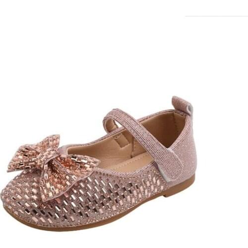 Girl Fashion Single Shoes 1-3 year old Baby Girl Cute Bow Small PU Leather Shoes Breathable Kids Loafer