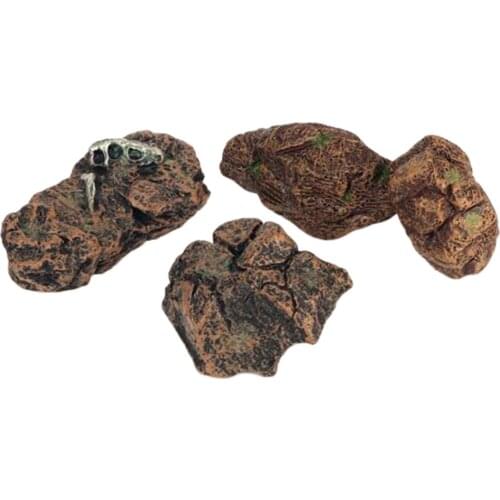 4 Pack Miniature Model Stones Kit Dinosaurs Wildlifes Sandtable Layout
