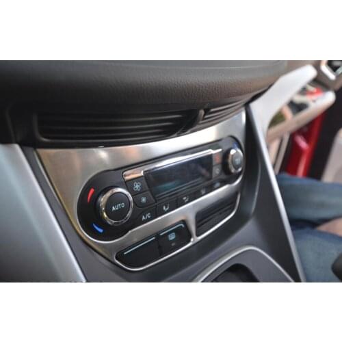 Car Stainless Steel Air Condition Panel Sticker Center Control Cover For Ford Kuga Escape 2013 - 2016 Car Styling