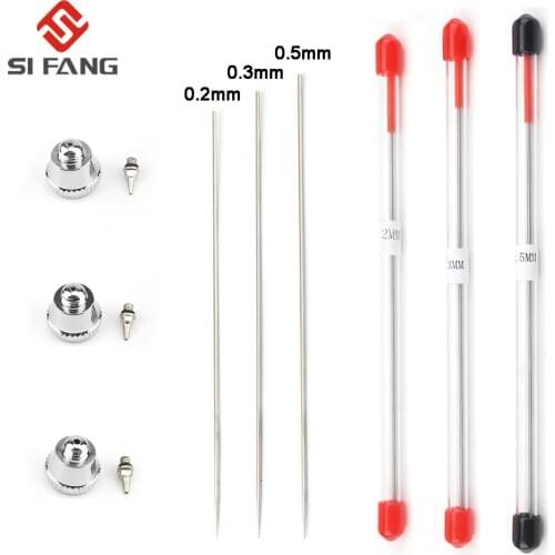 0.2/0.3/0.5mm Airbrush Nozzle Needle Airbrushes Spray Gun Spraying Paint Sprayer Replacement parts Tool Accessories
