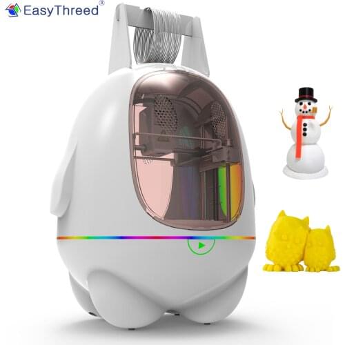 EasyThreed Mini Desktop 3D Printer Full Assembled 80x80x100mm Size No Heated Bed Mute Printing with TF Card PLA Sample Filament