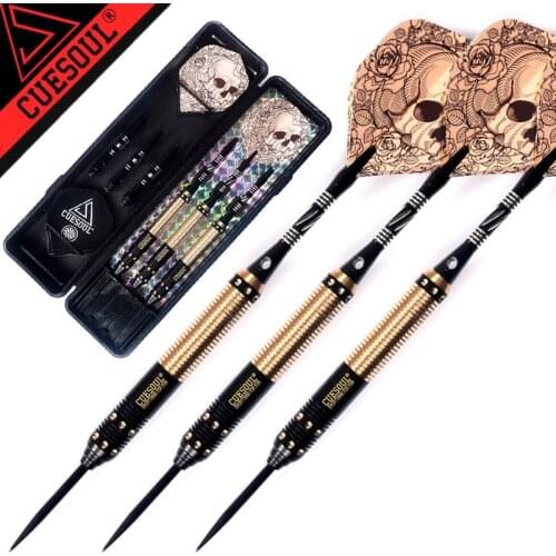 New CUESOUL 23g 25g 27g Professional Steel Tip Darts With Cool Dardos Feather Leaves Flights For Indoor Dartboard Games
