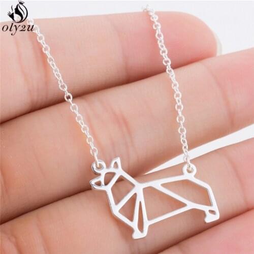 Cute Animal Corgi Dog Necklace Women Cartoon Dachshund Bull Terrier Dogs Pendant Necklaces Christmas Birthday Gift