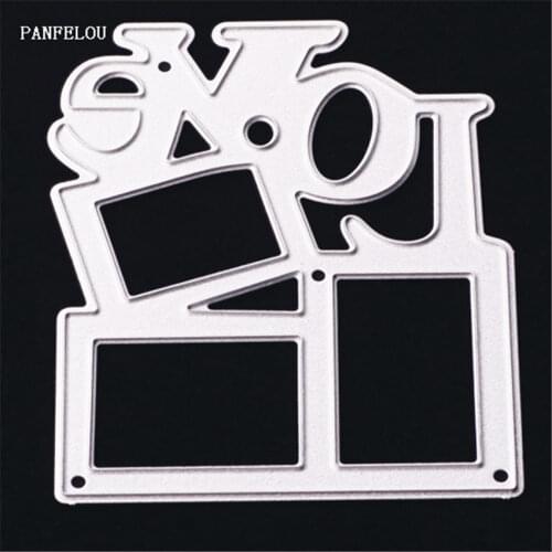 PANFELOU Easter Text box Scrapbooking DIY album cards paper die metal craft stencils punch cuts dies cutting