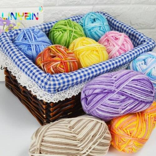 2 piece*50g crochet hats yarn for knitting rabbit Hand-woven knit Hand scarf dyed Milk cotton knitting yarn acrylic t49
