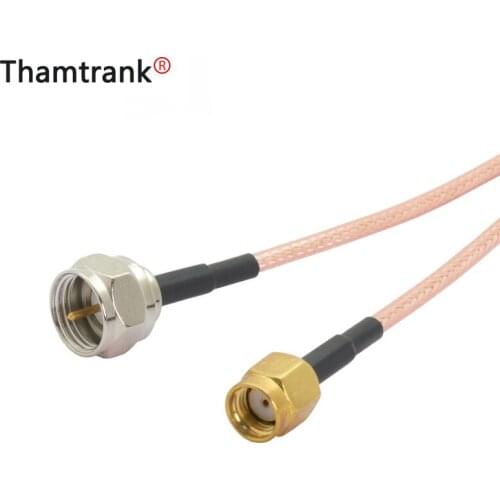 RF Coaxial Cable Assembly F Male Plug to RP SMA Male Connector RG316 Pigtail Extension Jumper Cord 15cm 1pc/lot