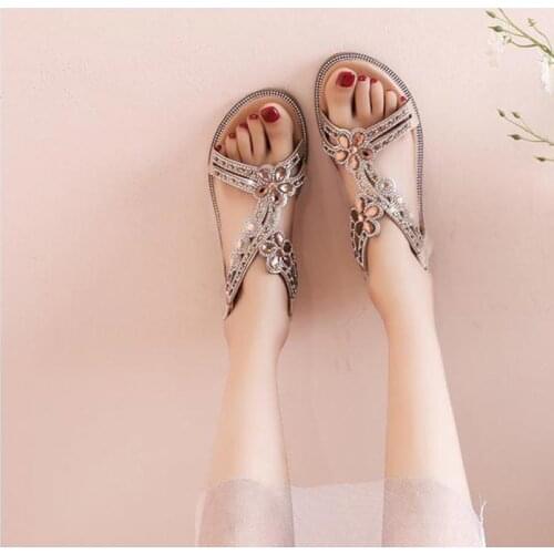 Low Sandals Woman Leather Large Size Low-heeled Big PU Fabric Slides Hoof Heels Rubber Large Size Low Sandals Woman Leather Big
