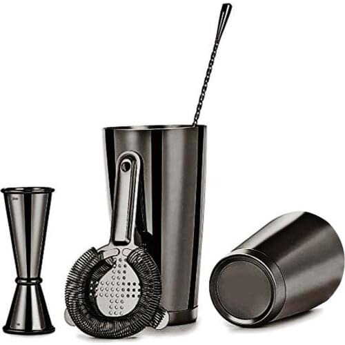 750ml Stainless Steel Bar Shaker Tool Set Boston Cocktail Shaker Bar Set Cocktail Kit New Product 2020 Wine Shake Wine Gift Box
