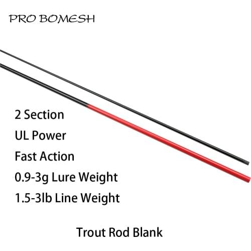 Pro Bomesh 2Sets Blank 1.8m 2 Section UL Power F Action Trout Rod Blank DIY Custom Rod Building Repair
