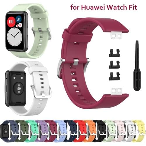 Silicone Band For Huawei Watch FIT Strap Smartwatch Accessories Replacement Wristband Belt bracelet Huawei Watch fit 2021 Strap