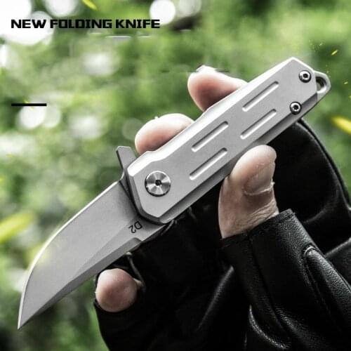 D2 Steel High Hardness Folding Knife 60HRC Tactical Hunting Camping Self Defense Knives Pocket Fruit Cutter