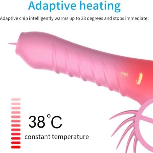 Hand-Free Vibrating Penis With Suction Cup Automatic Telescopic Dildo Vibrator For Women Masturbator Adult Sex Toys Sex Machine