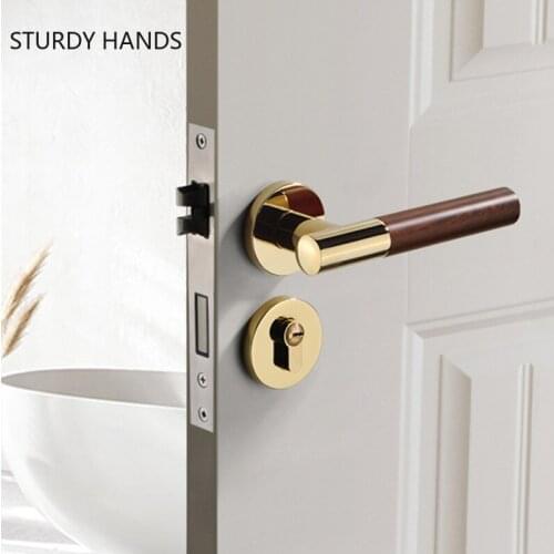 Modern Indoor Zinc Alloy Mute Door Locks Bedroom Security Door Handle Lock Home Universal Deadbolt Lock Furniture Hardware