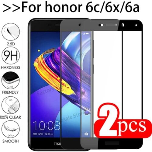 2pcs Protective Glass For Huawei Honor 6c Pro Tempered Glas screen protector On honor 6x 6 C X A C6 X6 Honor6c safety Cover Film